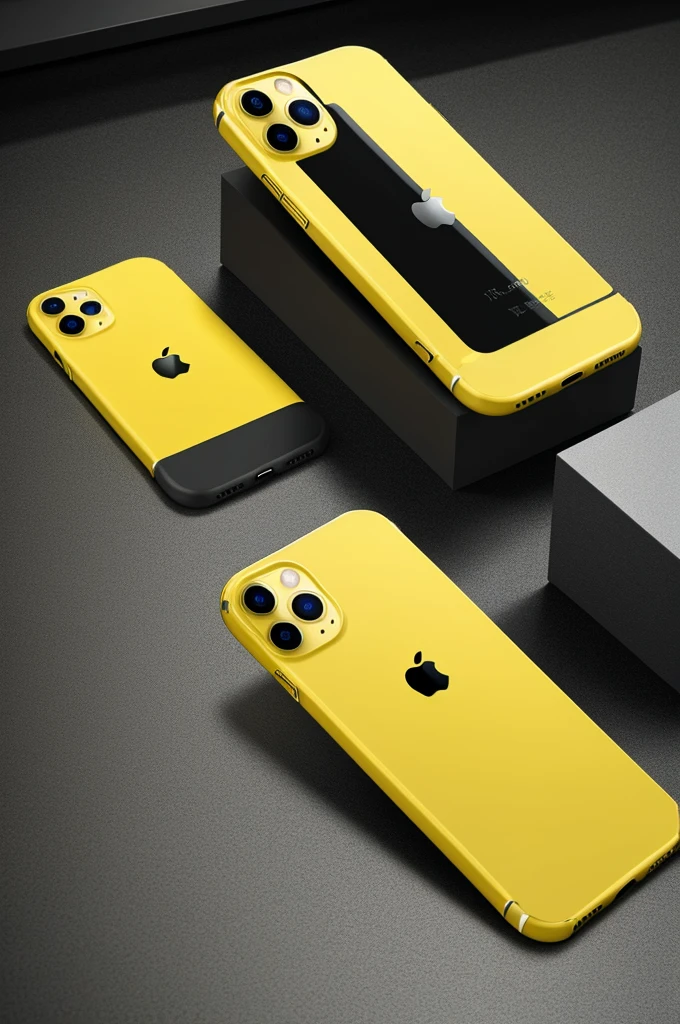Iphone 16 pro max design in yellow color