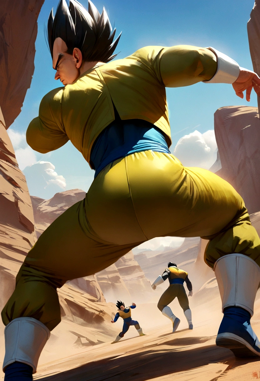 Vegeta men, from Dragon Ball Super, realist, 4k, fighting