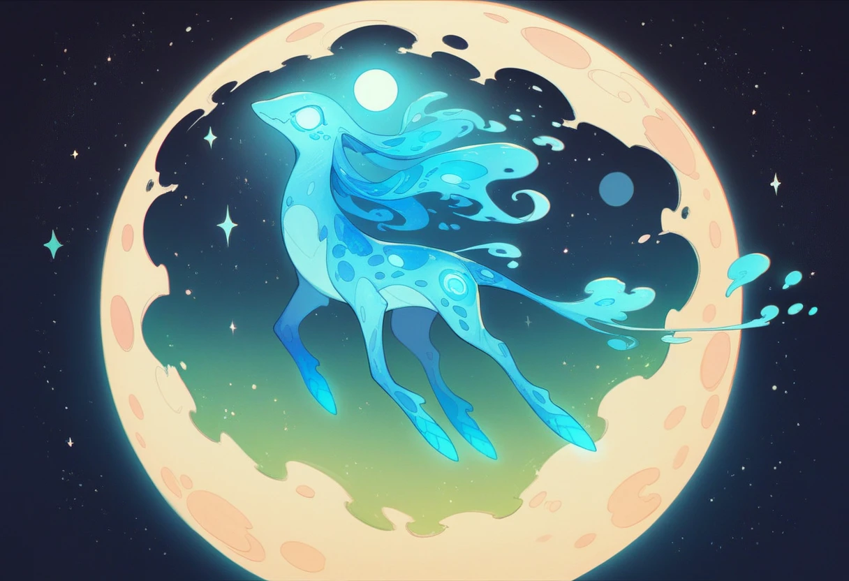 Full moon and starry beach, an album cover by Ren Renfa, Trending on pexels, Space Art, makes the sea area Glowing Water, Glowing Water, Magical Beach, blue Bioluminescence, bright blue Glowing Water, filled with Bioluminescence, Magical Ocean, Bioluminescence, Bioluminescenceの輝き