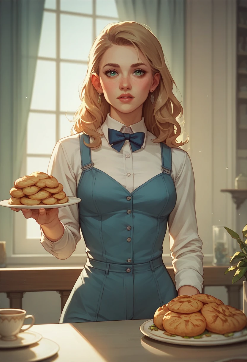 woman dinner time suit baked breads