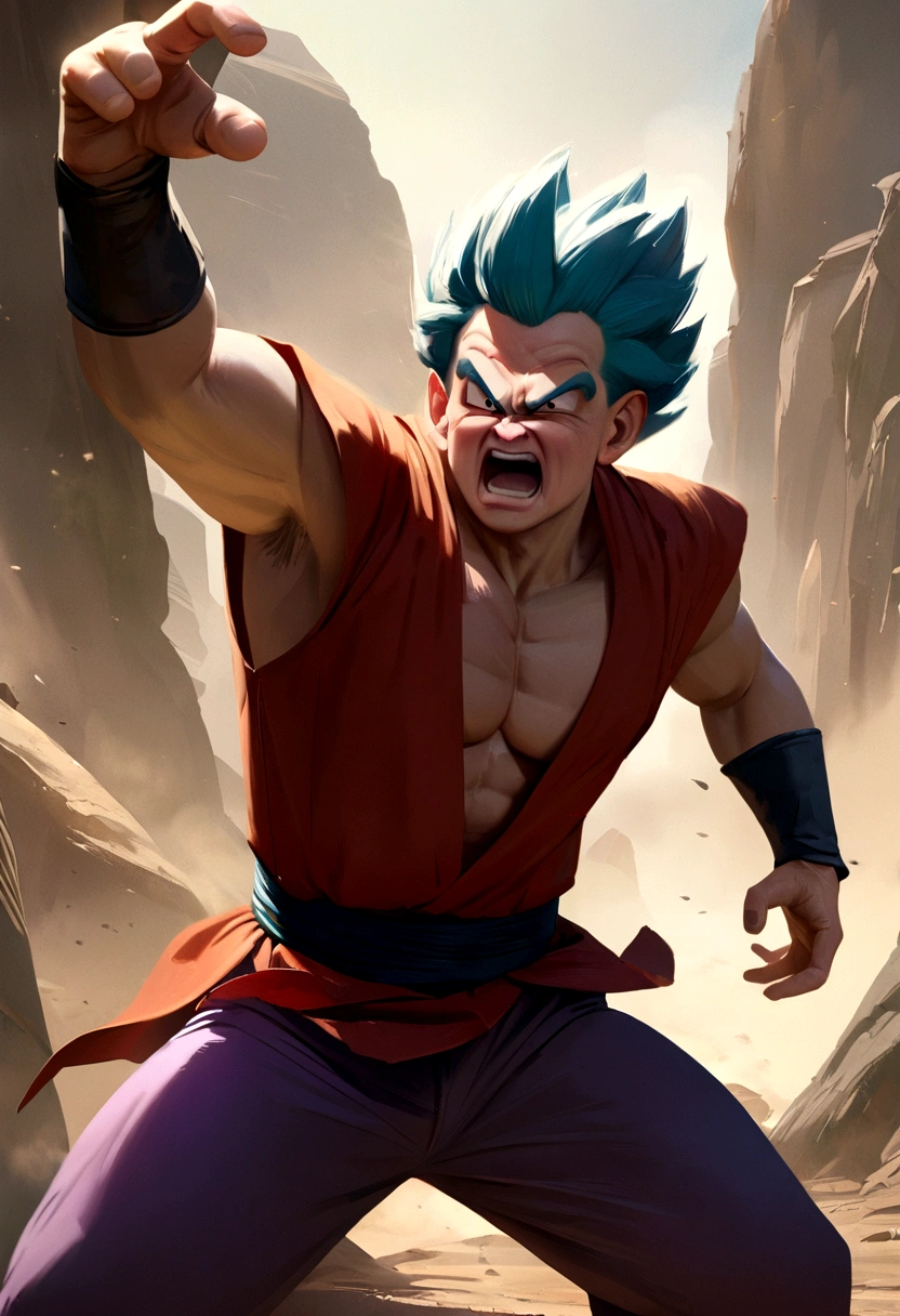 Madinbo men, from Dragon Ball Super, realist, 4k, fighting
