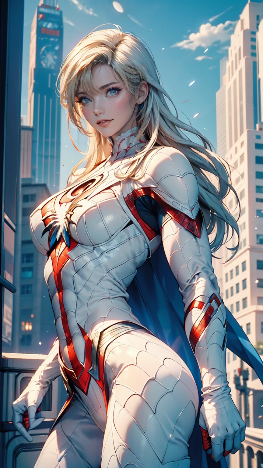 Hyper realistic super detailed sexy woman, Une fille confiante, NSFW (en anglais seulement), Very detailed, expressions faciales sexy, seductive facial expressions, [:(Face detail: 1.4): 0.4], 16K resolution, 4k resolution, dinamic lighting, High definition resolution, (sexy pose, Attractive position), (hyper realistic: 1.4), (back light: 1.2), (sun light: 1), (pleine hauteur: 1.8),(contrasting background: 1.5), (Anatomy of the hyperrealistic arm), (Hyperrealistic leg anatomy), (peau propre), (lighting cinematic: 1.7), (intime), (Technologie NVIDIA RTX Ray Tracing), (Anatomy of the hyperrealistic arm: 2), (Ventre plat parfait), (image couleur), (Masterpiece, 4k resolution, ultra-realistic, Very detailed), Create a masterpiece in 4K resolution, ultra-realistic, and extremely detailed, mettant en vedette Supergirl. Supergirl is the central theme, A charismatic heroine standing at the top of the city, dressed in her iconic costume. She's a white superhero, 25 ans, with long blonde hair and piercing blue eyes. The work of art must represent it in a whole body, in a heroic pose, mettre en valeur sa force et sa puissance, or by using Supergirl's iconic pose, either by demonstrating its ability to jump from one building to another. The setting can be either a sandy cityscape, soit un paysage urbain nocturne, with dynamic lights and a full moon
