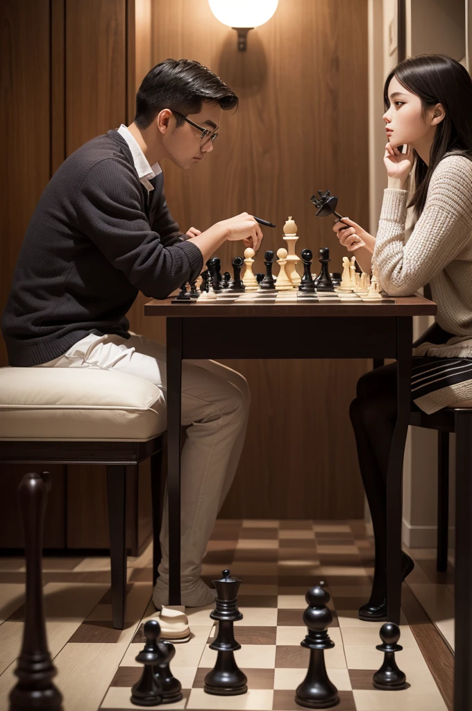 My image playing chess