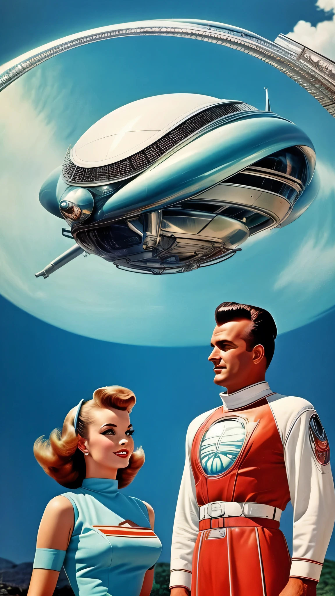 Retro futuristic, retro futurism, Science fiction, 1950s, 1960s, 1970s, aliens,