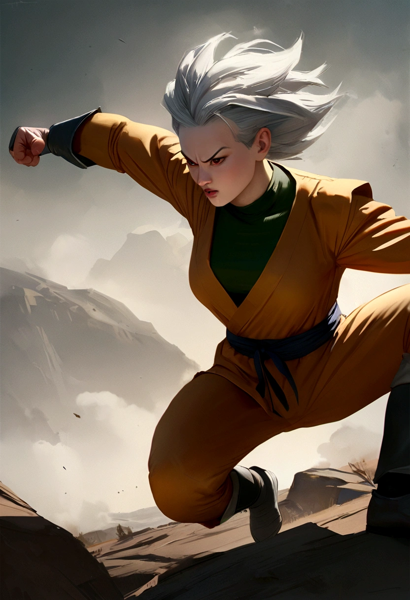 Madinbu from Dragon Ball Super, realist, 4k, fighting
