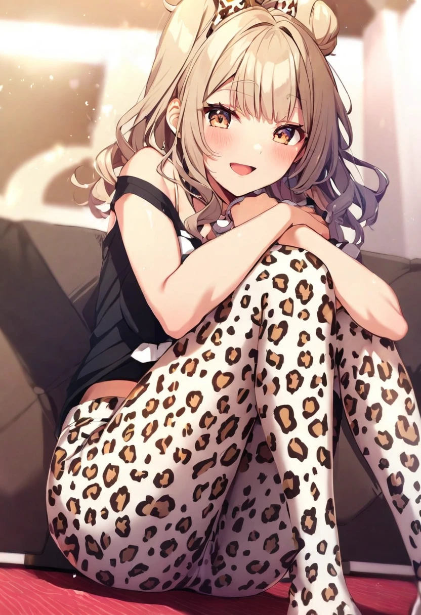 Eri Morita with leopard print leggings