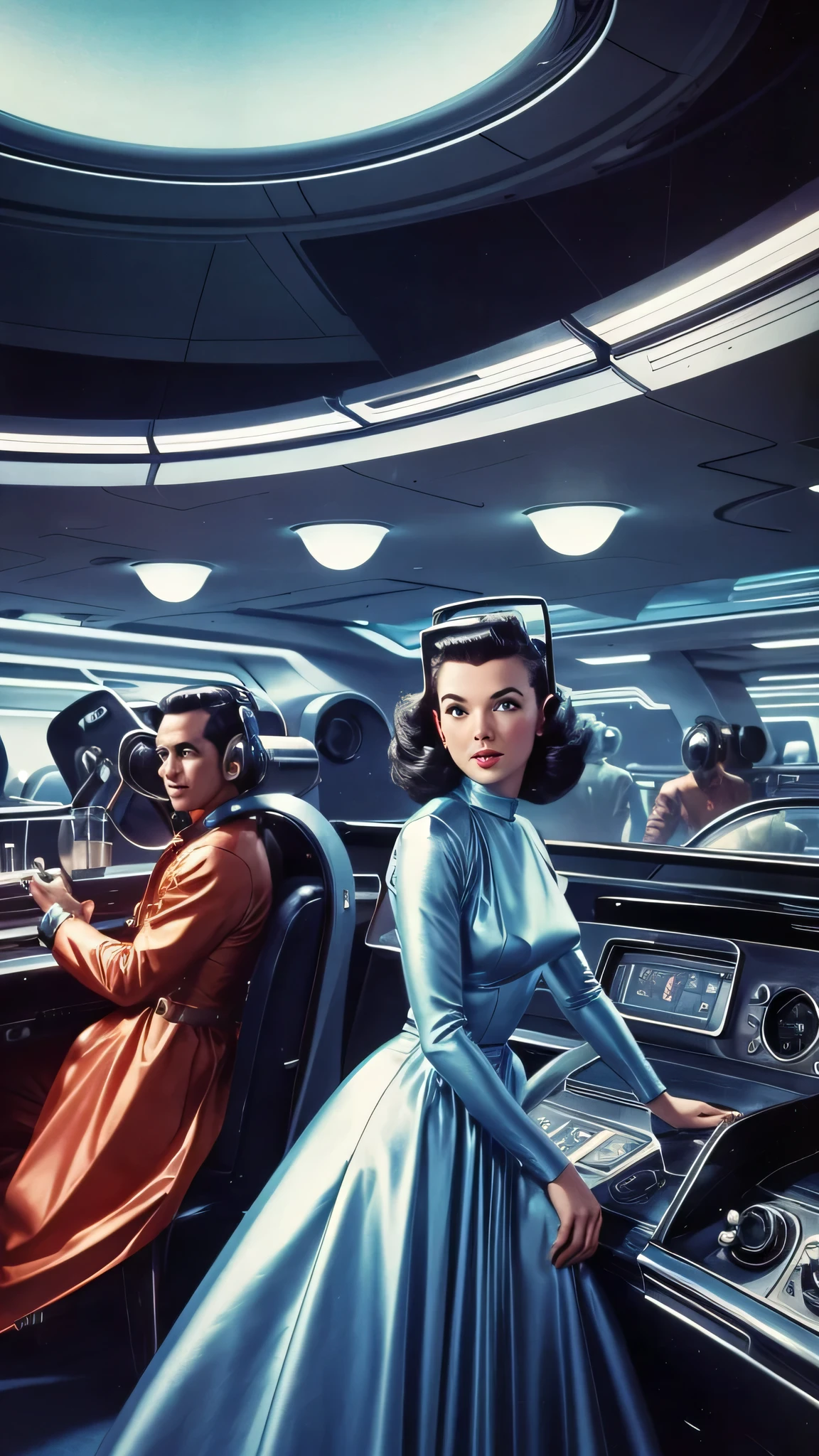Retro futuristic, retro futurism, Science fiction, 1950s, 1960s, 1970s, aliens,
