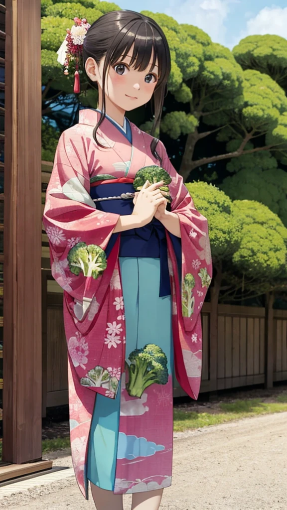 Have broccoli、Girl in kimono