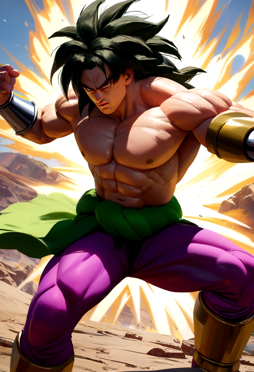 Broly, from Dragon Ball Super, realist, 4k, fighting