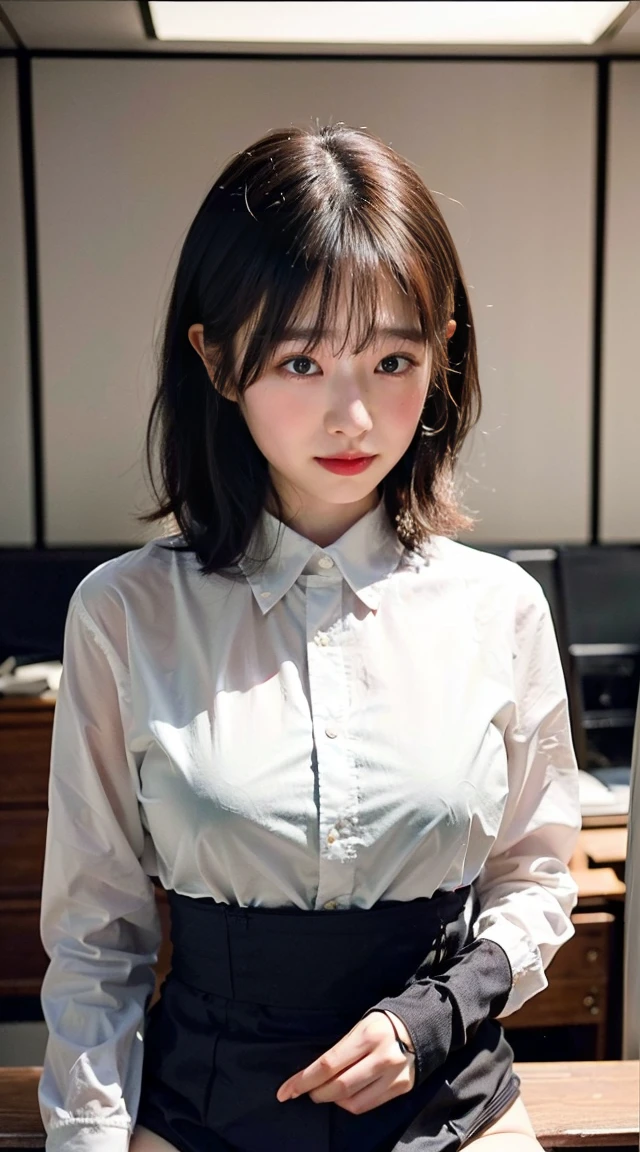 8K, RAW Portrait (Japanese women),masterpiece、Photorealistic:1.2、Realistic, Ultra-high resolution, Highest quality, Real Life Photos ,( in the evening :1.1), ((((1 female:1.5)))), (((Two girls showing off their panties In the room)))、(Cute face:1.3)、Japanese women,((office lady))、((本物のoffice lady))、((business art:1.6))、 Short Hairstyles,Slender body,、In the room、 、big, beautiful, beautiful目, Black Hair,(Written boundary depth:1.3)、 ((Dark brown eyes:1.2))、(Realistic skin texture:1.3)、(Immersive atmosphere:0.8、Chiaroscuro:1.2) 、(Look Viewer:1.4)、((Embarrassed look:1.4))、((Red cheeks:1.3))、((From belowの天井:1.2))、(smile:0.7)、((She&#39;s wearing tiny white silk panties))、((Panty shot))、((A woman rolling up her skirt))、((From below:1.48))、((Crotch close-up:1.52))、((Pictures that emphasize pussy))、the most beautiful woman in the world、the most beautiful woman in the world、((Spread your legs out to the side:1.4))、