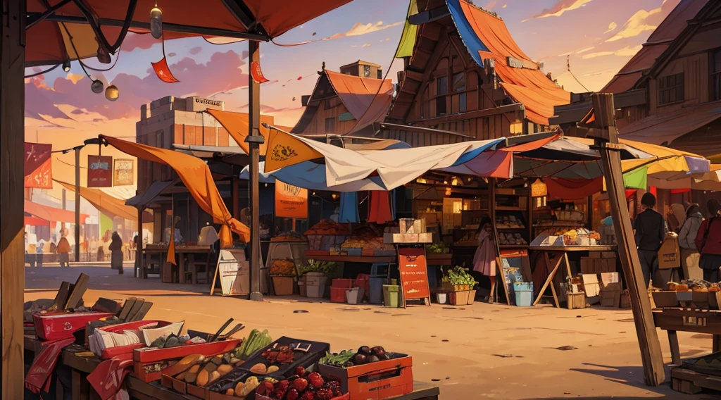 market, market stalls, market tents, umbrella above sold goods, (umbrella),
