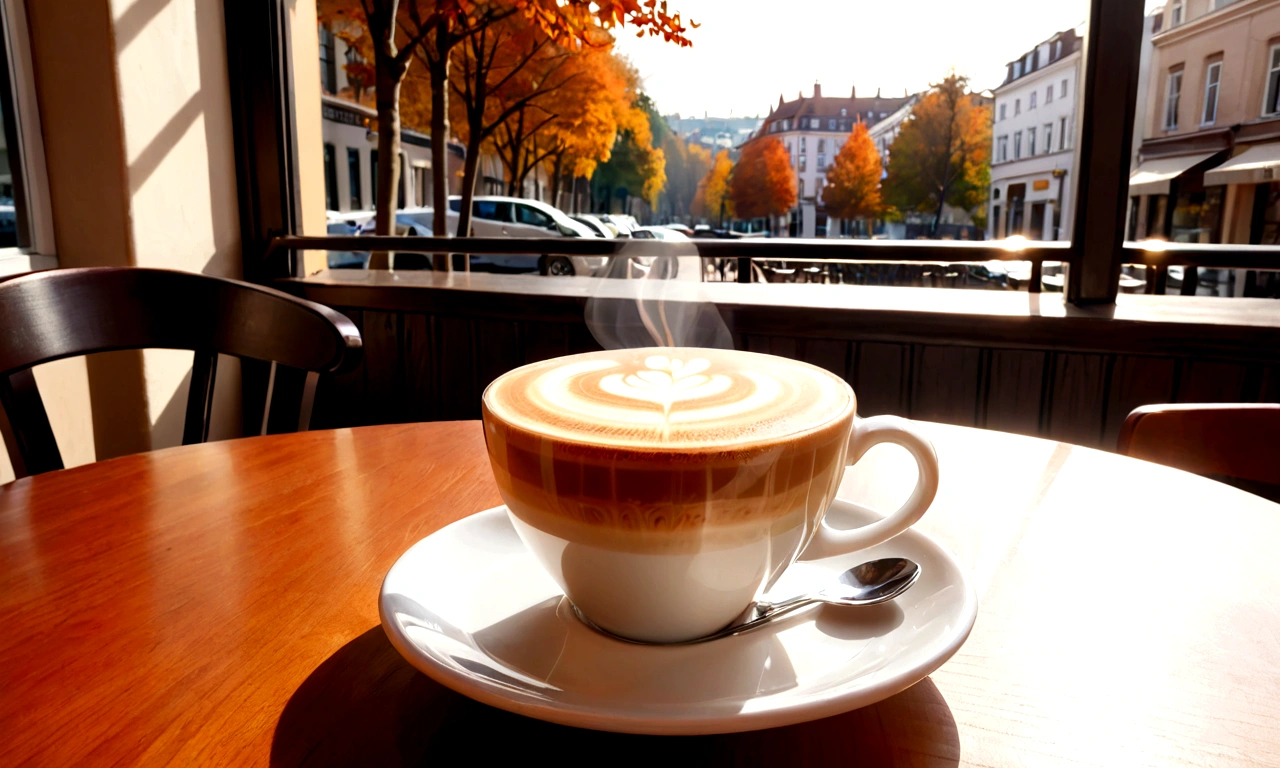 there is a cup of coffee on a saucer on a table, morning coffee, good morning, cozy Cafe background, coffee, Soft autumn sunshine, cappuccino, cup of coffee, afternoon time, sitting at a mocha-colored table, afternoon, coffee cup, morning, portrait of morning coffee, late morning, Latte Art, Exclusive, morning time, Cafe