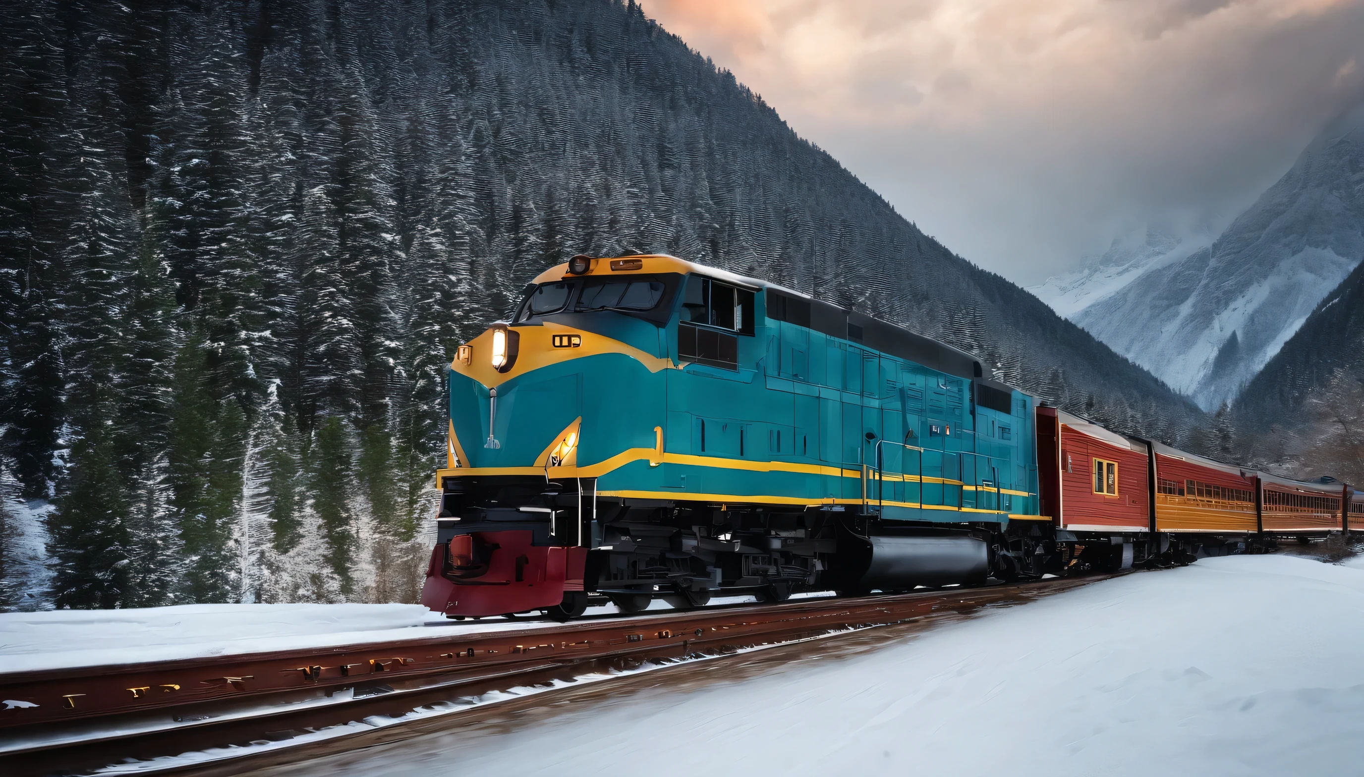 Train near Snow Peak
