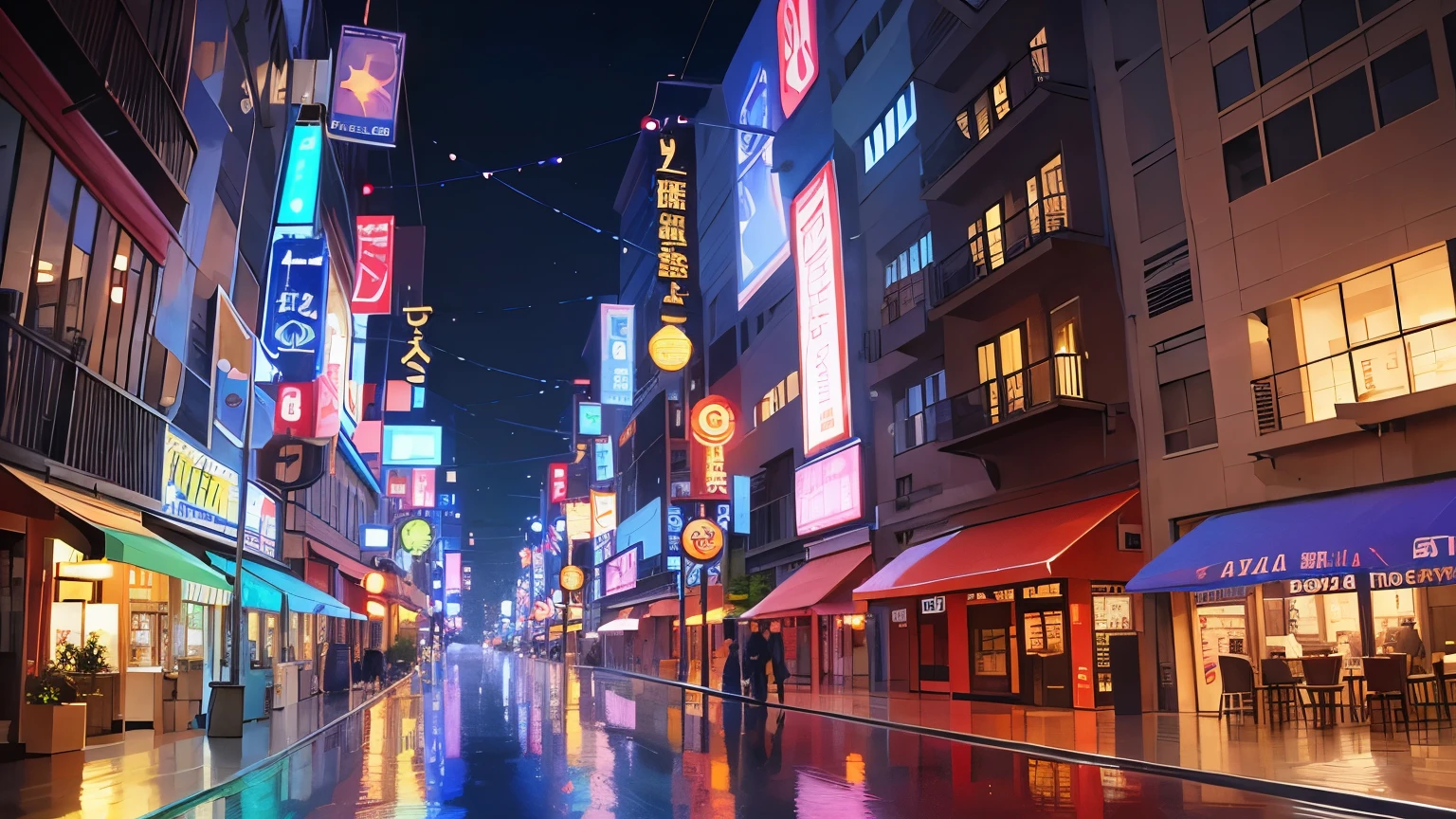 City of night、bustling street