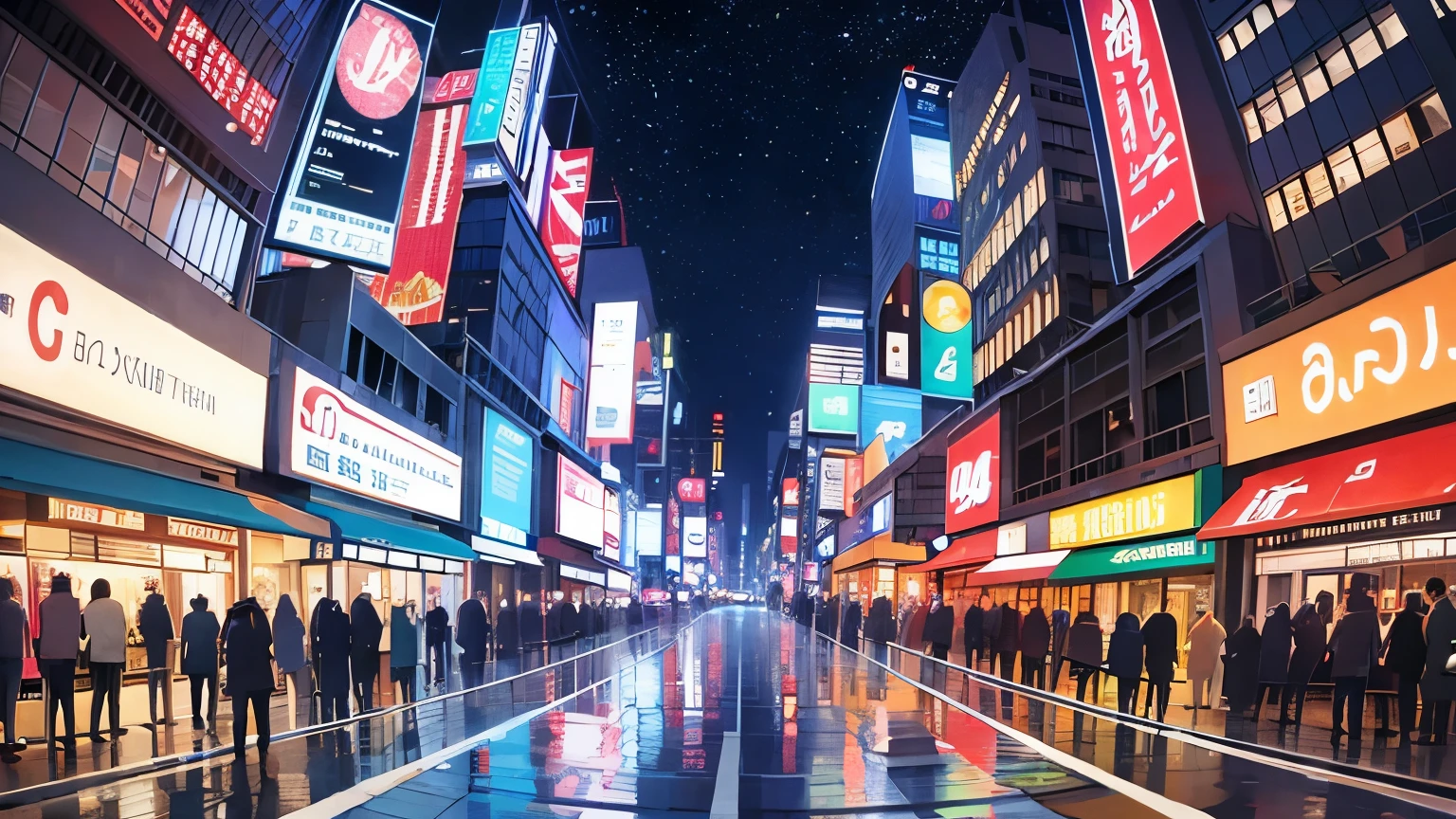 City of night、bustling street