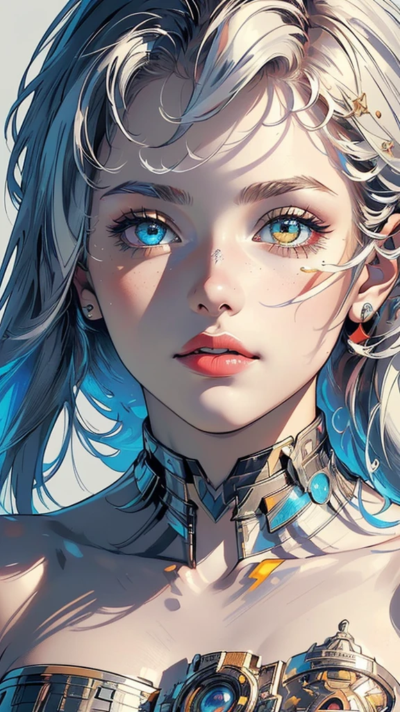 (((masterpiece, highest quality))),(((solo:1.2))),(((1girl:1.2))),32k wallpaper, very detailed,(((((portfolio))))),(((((Close-up))))),(((((bust up))))),((((more various angle)))),(((highlight))),((((heterochromia)))),(((complete. detailed face))),((((Extremely talented)))),(most complicated machine),(genius mechanic),((Overall colorfully)),(cyborg),(((text))),(((typography)))