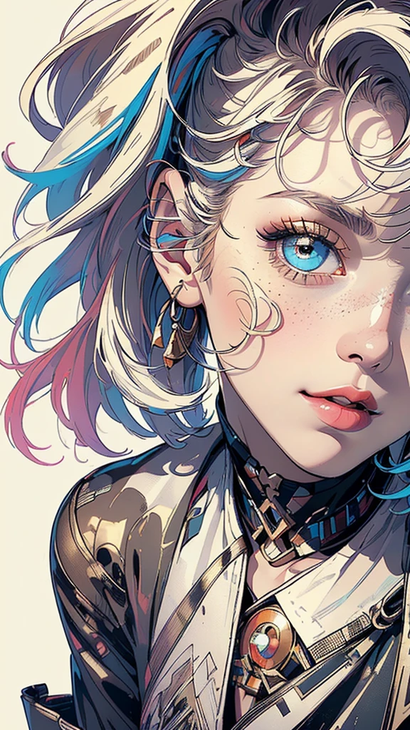 (((masterpiece, highest quality))),(((solo:1.2))),(((1girl:1.2))),32k wallpaper, very detailed,(((((portfolio))))),(((((Close-up))))),(((((bust up))))),((((more various angle)))),(((highlight))),((((heterochromia)))),(((complete. detailed face))),((((Extremely talented)))),(most complicated machine),(genius mechanic),((Overall colorfully)),(cyborg),(((text))),(((typography)))