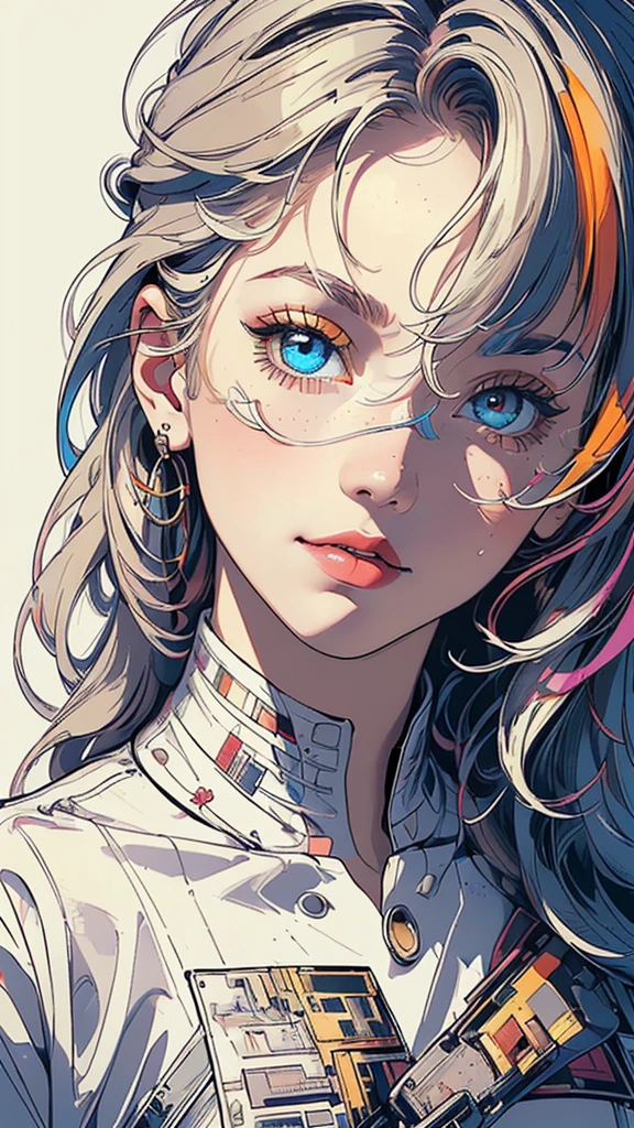 (((masterpiece, highest quality))),(((solo:1.2))),(((1girl:1.2))),32k wallpaper, very detailed,(((((portfolio))))),(((((Close-up))))),(((((bust up))))),((((more various angle)))),(((highlight))),((((heterochromia)))),(((complete. detailed face))),((((Extremely talented)))),(most complicated machine),(genius mechanic),((Overall colorfully)),(cyborg),(((text))),(((typography)))