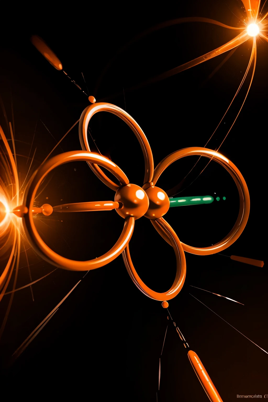 Believe me image of chemical bonds animated and make it orange
