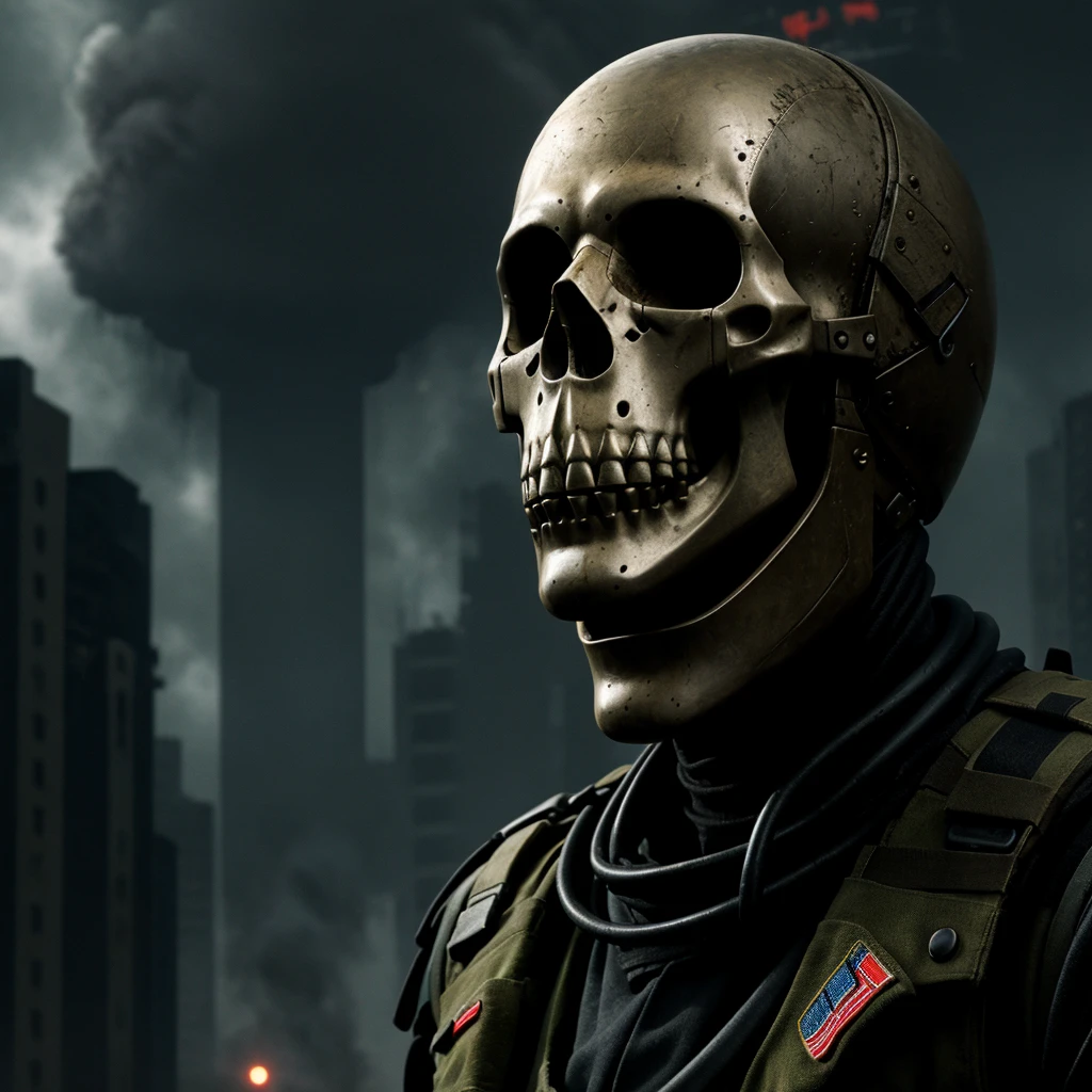 dystopia, horror, darkness, scull, corporations, soldiers
