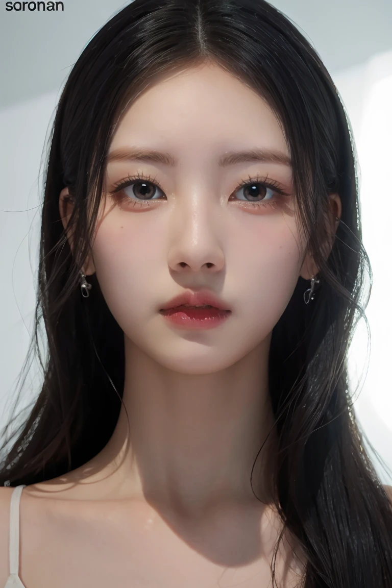 1girl, black dress, white background, beautiful detailed eyes, beautiful detailed lips, extremely detailed face and portrait, long eyelashes, intricate details, elegant, photorealistic, cinematic lighting, dramatic lighting, high-quality, 8k, masterpiece, award-winning photograph