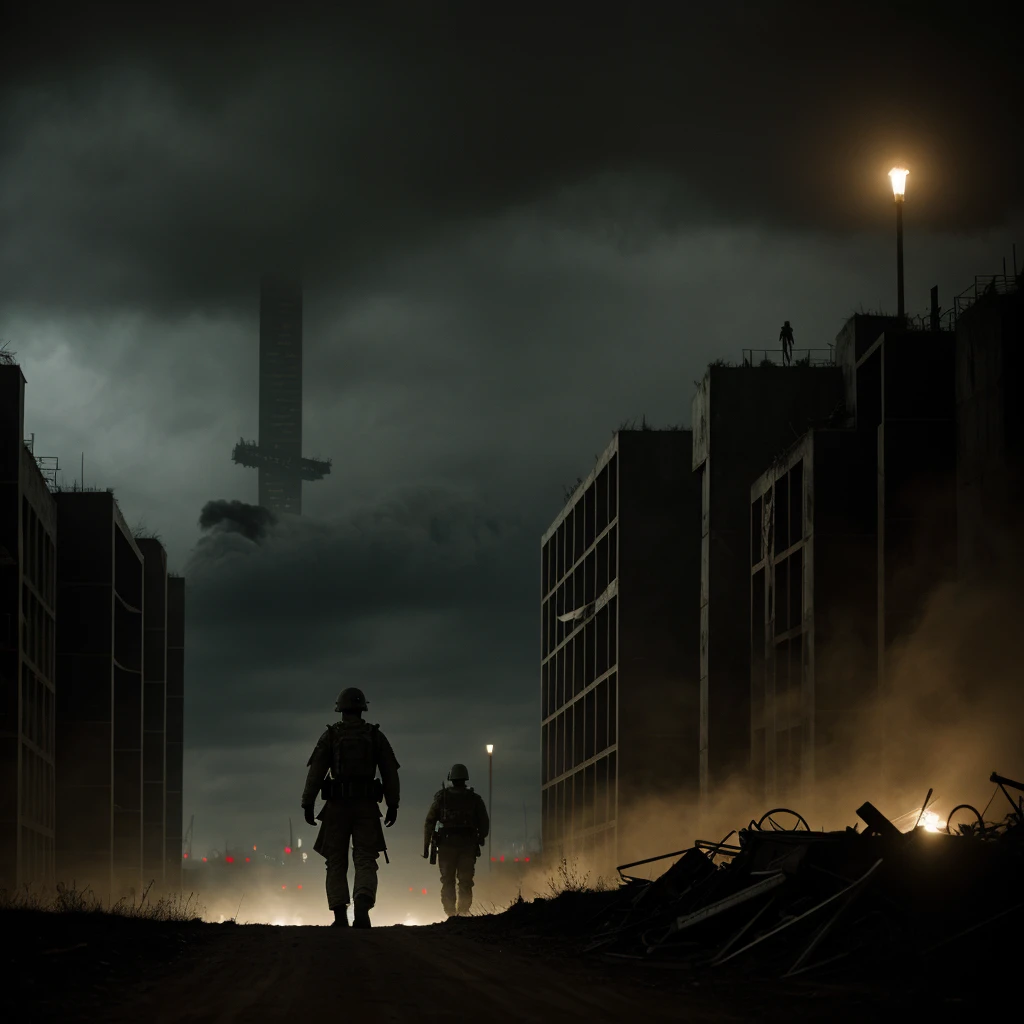 dystopia, horror, darkness, corporations, soldiers