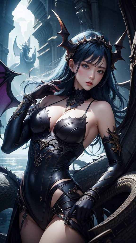 Leviathan、woman、dragon、fallen Angel