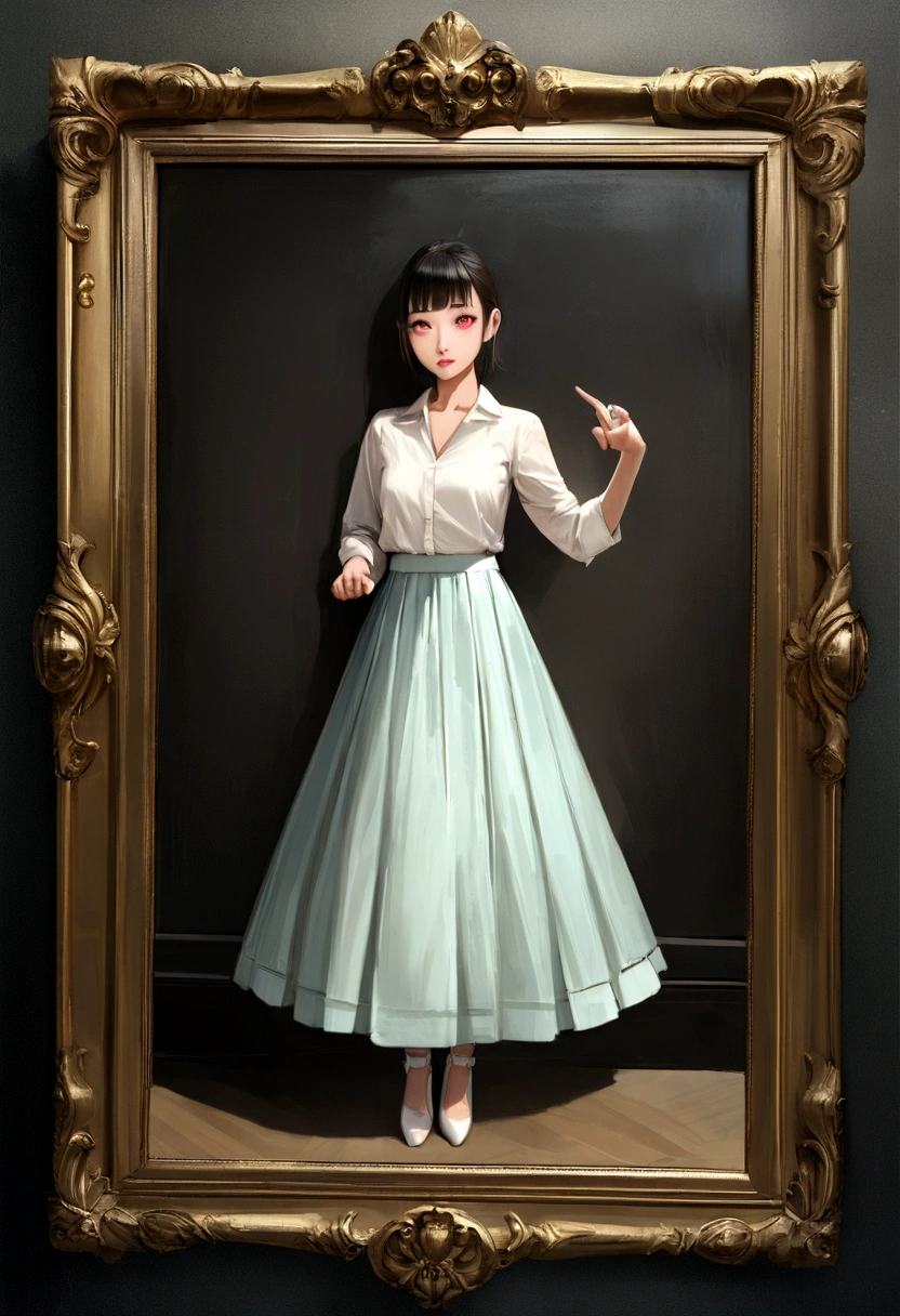 RAW, analogique, Nikon Z 85mm,((Best quality)), ((Masterpiece)), ((Realstic)),image vintage, Beautiful French woman, 18 ans, Posant dans un bureau , ((long velvet skirt)), (chemisier blanc)), ((office outfit)), ((porte un soutient gorge sous son haut)), ((long and tight skirt)), Grand sourire avec des dents visibles, (Rousseur:0.6), Intricate details, highly detailed, mise au point nette, professionnel, 4K, Rayons divins, hand model, Superbes yeux bleus, , high resolucion, Detailed facial features, High detail, mise au point nette, lisse, Extremely detailed, photo_\(ultra\), photoreallistic, Realstic, Post-traitement, max detail, roughness, real life, ultra realist, photorealism, 8K UHD, Lampe SEMHOUETTE, Visage russe,