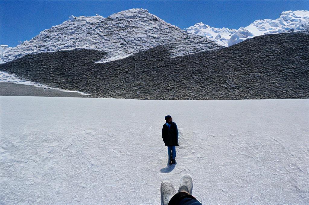 White desertに足を踏ん張っている人、Uyuni salt lake、White desertの背景、Uyuni salt lake、The most perfect desert in the world、Uyuni salt lake、White desert、Ruins and salt flats scattered throughout、Person with feet on the ground、People standing in a parking lot、Man standing on boat deck、Person standing on the mountainside、Person looking at the ground、Person looking at snow field