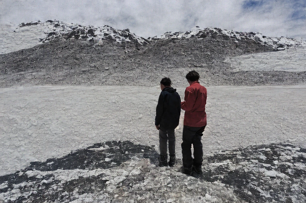 White desertに足を踏ん張っている人、Uyuni salt lake、White desertの背景、Uyuni salt lake、The most perfect desert in the world、Uyuni salt lake、White desert、Ruins and salt flats scattered throughout、Person with feet on the ground、People standing in a parking lot、Man standing on boat deck、Person standing on the mountainside、Person looking at the ground、Person looking at snow field