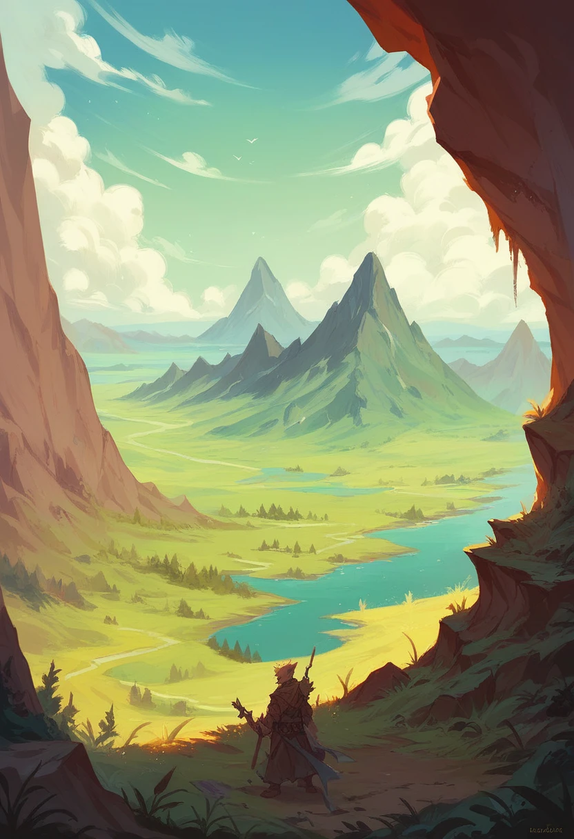 Masterpiece, best quality, fantasy landscape