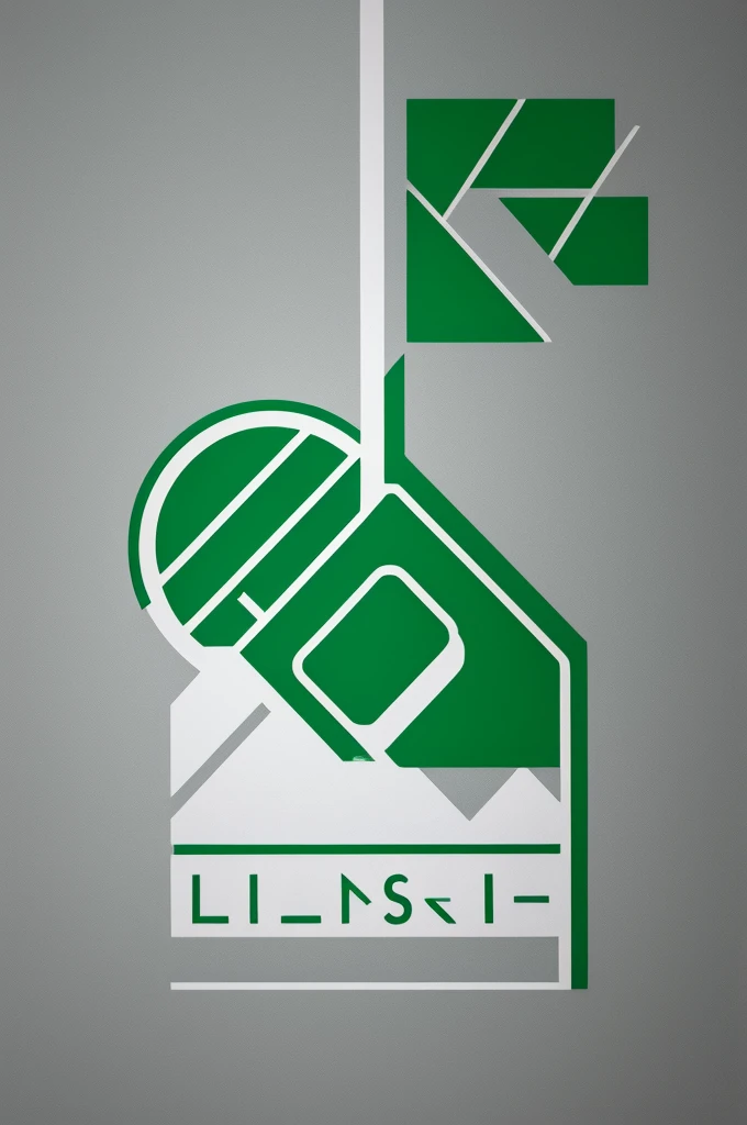 Minimalistic design Line logo mark,Disaster Prevention,green,Vector