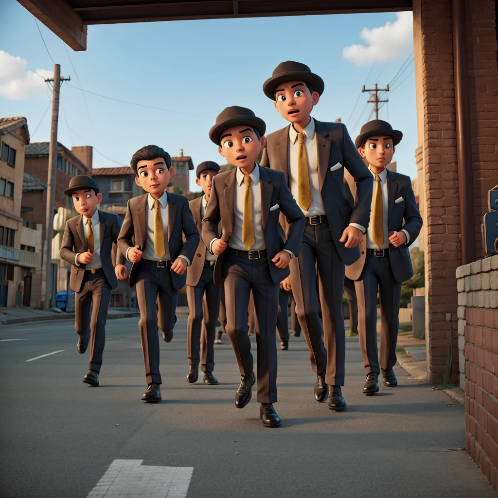 The gangsters are running away
