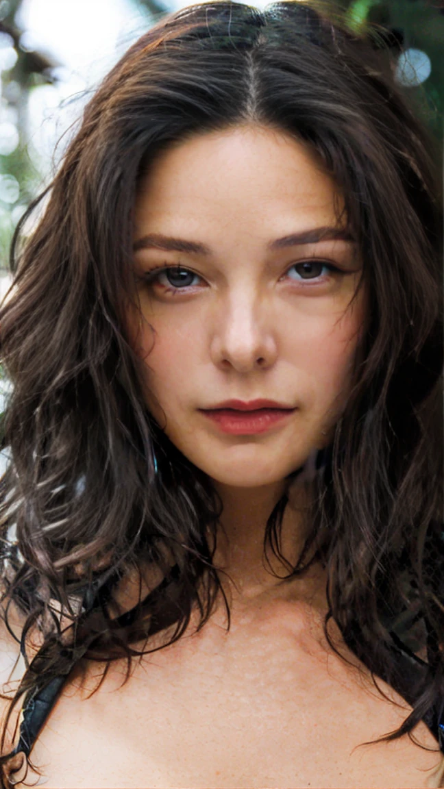 {top-quality}, {{masterpiece}}, {extremely delicate and beautiful},Outstanding light and shadow, highly detailed wallpaper,Clear and bright sunlight,1girl in,no clothes、gaze looking beyond,red blush,Strong sunshine,delicate and messy hair,realistic skin textures, Pronounced pores and skin wrinkles,tropical rainforest,((strong light shines on the face)), full body shot, naked portrait, nude photography, detailed armpit, pussy pubic hair, shiny nipple, coffee shop
