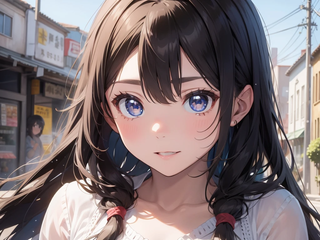 woman,long hair,golden hair,clear blue eyes,detailed face,Detailed background