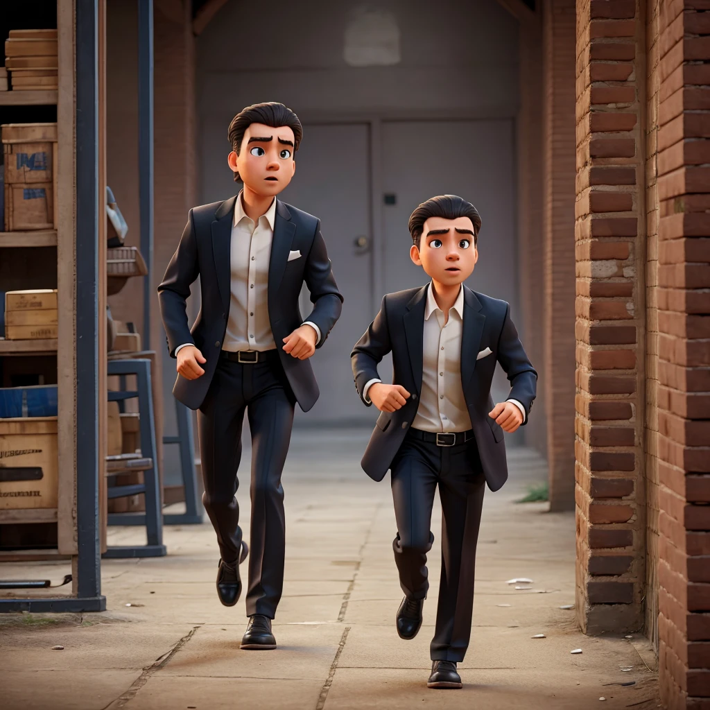 A gangster is running away
