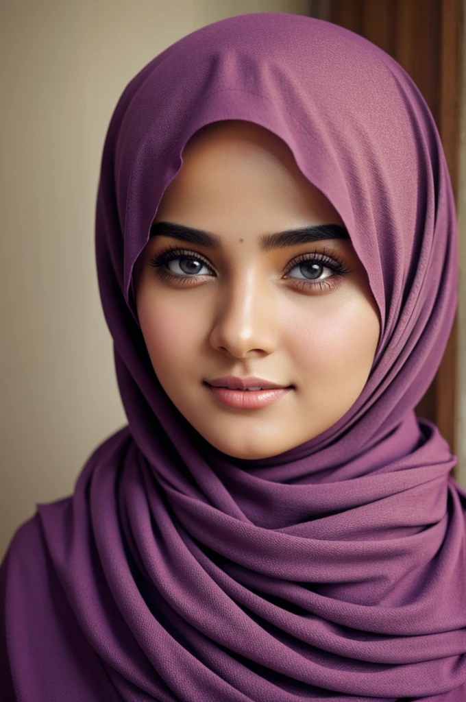 Generate an image of a beautiful college student, with hijab, holding a bagpack and wearing a pair of high cut white converse.