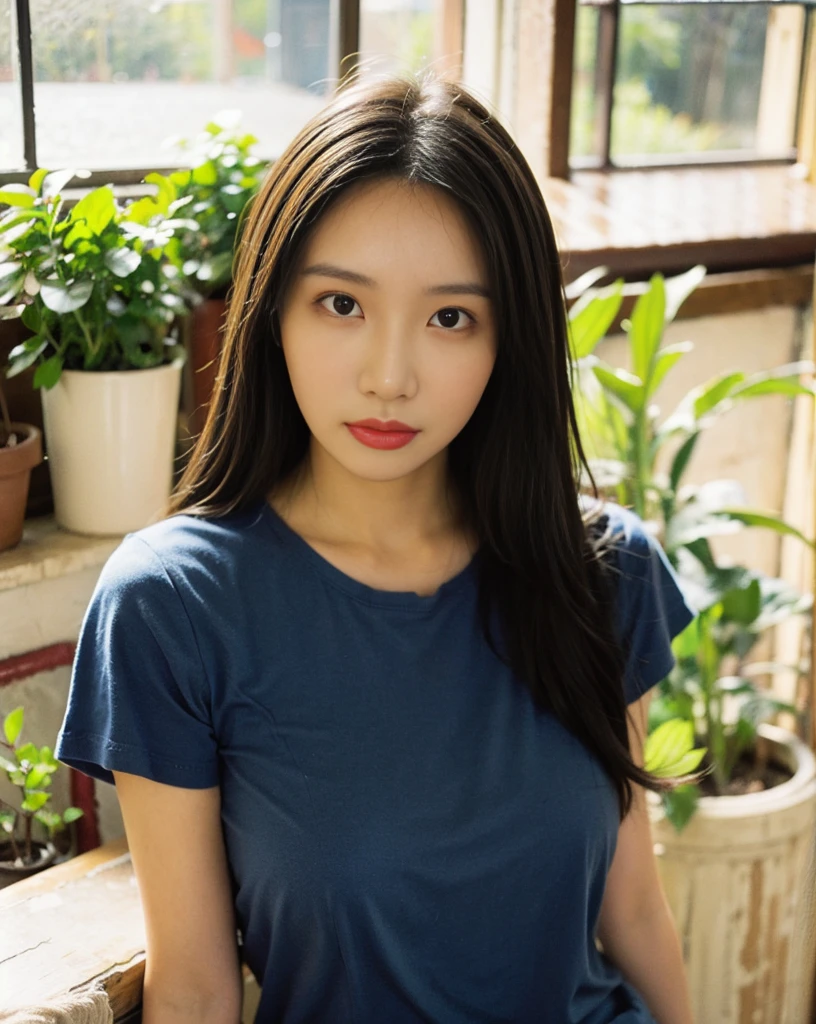 ((masterpiece)), (((best quality))), ((ultra-detailed)),  (Amazing:1.1),detailed, perfect body, busty breast, beauty black hair, perfect saturation, perfect eyes, perfect face, perfect lighting, vibrant colors, innocent expression, delicate features, stunning beauty, realistic skin texture, glossy lips, 