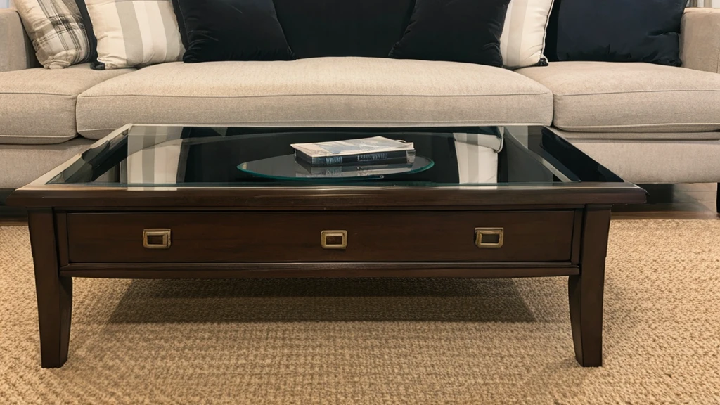 Coffee table made of aquarium