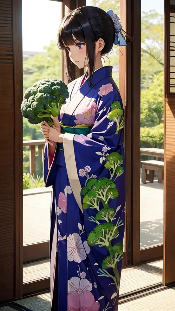 Have broccoli、Girl in kimono。