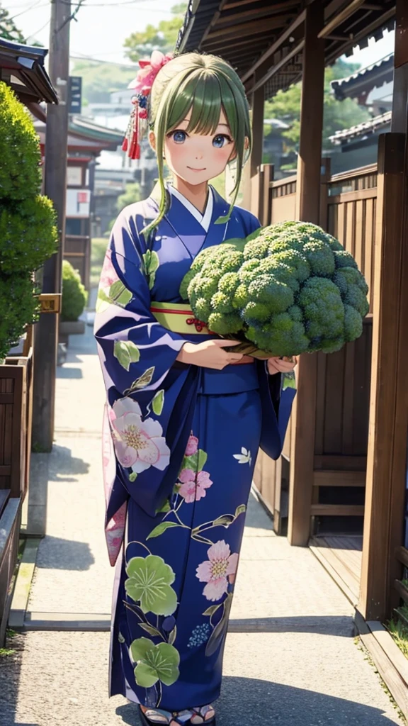 Have broccoli、Girl in kimono。