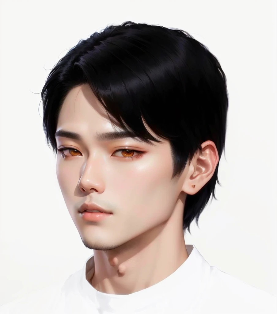 a close up of a man with a short black hair, inspired by Yanjun Cheng, yanjun chengt, inspired by jeonseok lee, inspired by Russell Dongjun Lu, jinyoung shin, kim doyoung, by Jang Seung-eop, realistic. cheng yi, inspired by Yeong-Hao Han, portrait of kpop idol, south korean male