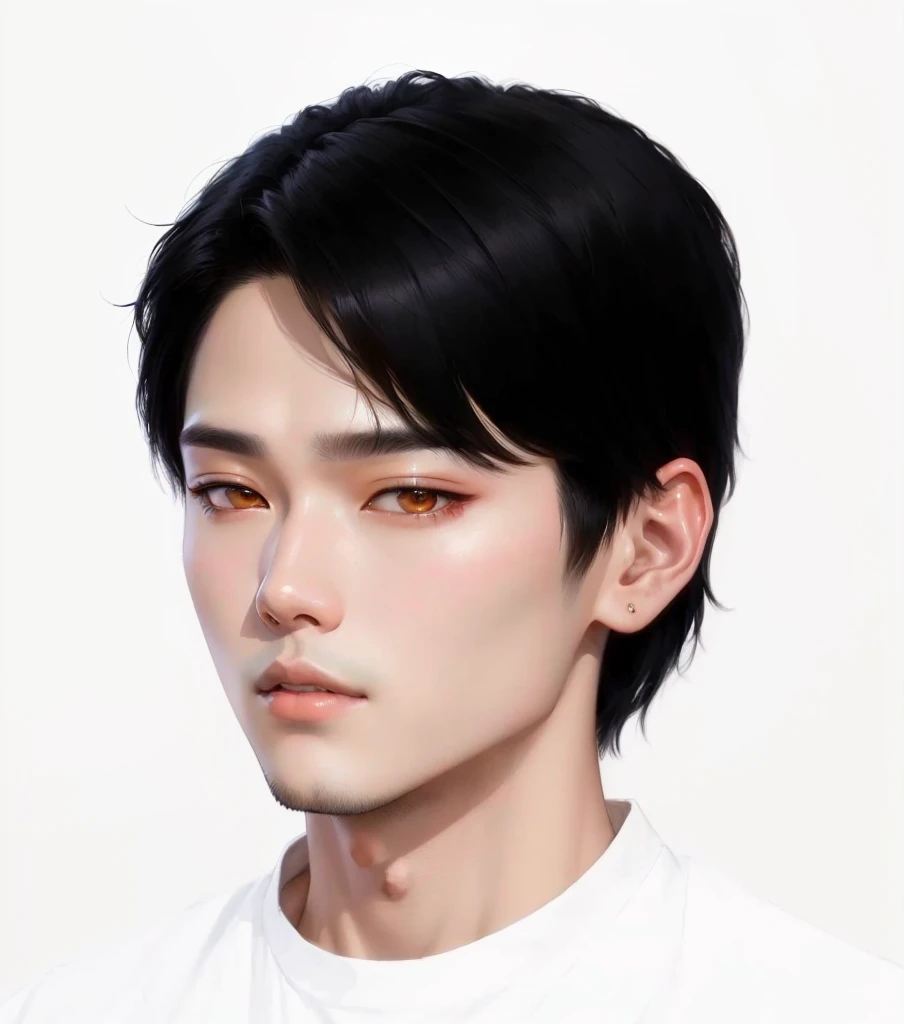 a close up of a man with a short black hair, inspired by Yanjun Cheng, yanjun chengt, inspired by jeonseok lee, inspired by Russell Dongjun Lu, jinyoung shin, kim doyoung, by Jang Seung-eop, realistic. cheng yi, inspired by Yeong-Hao Han, portrait of kpop idol, south korean male