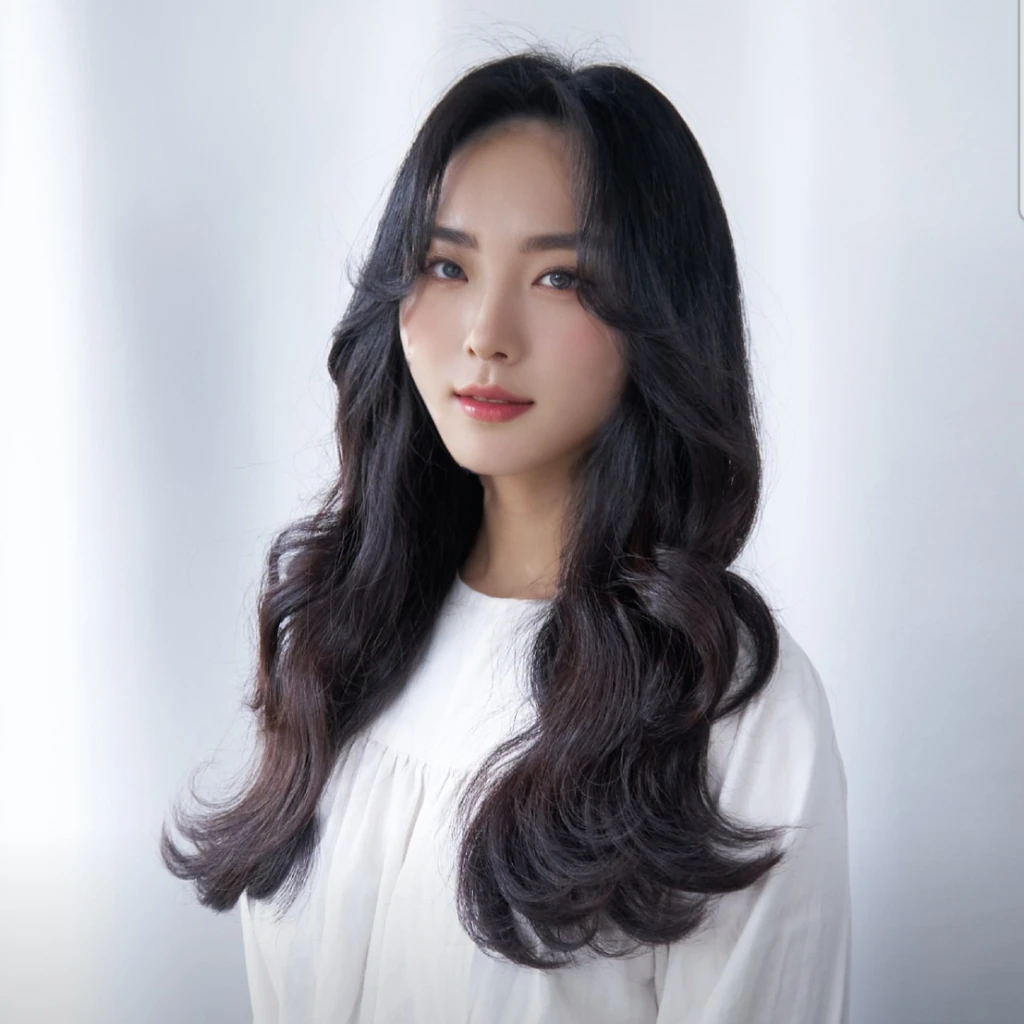 Best Quality, 8k, Masterpiece, (Portrait: 1.3), (photo realistic:1.4), (hyper realistic:1.4), Sharp Focus, looking at viewer, (smoother lighting:1.1), (increase cinematic lighting quality:0.9), realistic lighting, backlighting, light on face, ray trace, (brightening light:1.2), (Increase quality:1.4), sharp detail, (best quality real texture skin:1.4), finely detailed eyes, black_eyes, finely detailed face, 25 year old Korean woman