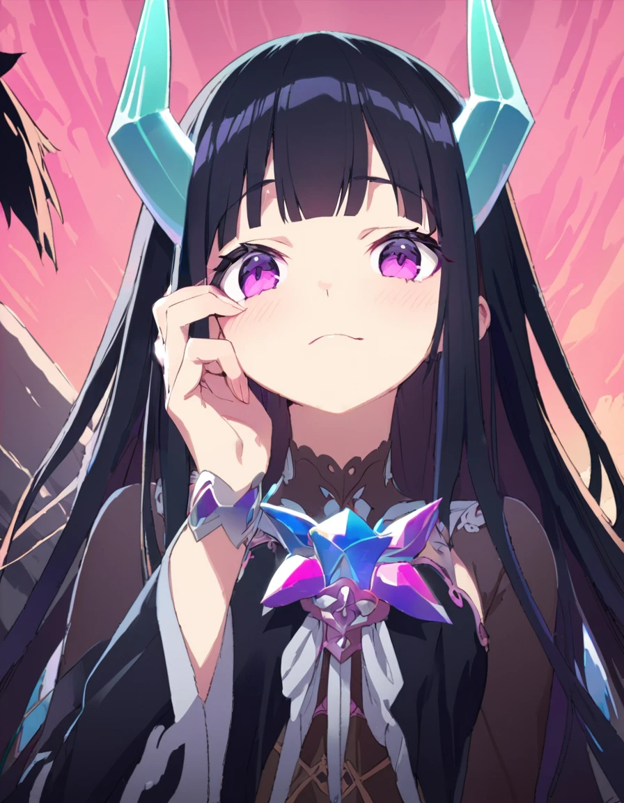 1 girl, Beautiful and detailed, Purple long hair, Pale red eyes, Princess Dress, Glowing Skin, solve, (Anime Style:1.6)High contrast girl, Sitting, Side Shot, (null:1.3), (masterpiece, Highest quality, perspective, Depth of written border:1.5), Flowers, Rocky Mountain, forest, Beautiful Face, Thighs, From below, 8K, Raw photo, Confused, Impressionism, (Tom Thomson, Claude Monet, Joaquin Sorolla, James Wilson Morris, John Fabian Carlson, Hugh Henry Breckenridge:0.8), HDR, Realistic, Film Grain, chromatic aberration, 高solve, Very detailed, finely, Dynamic Lighting, Dramatic lighting, Shadow, Sharp focus, Highly detailed eyes and face, Sharp pupils, Realistic student