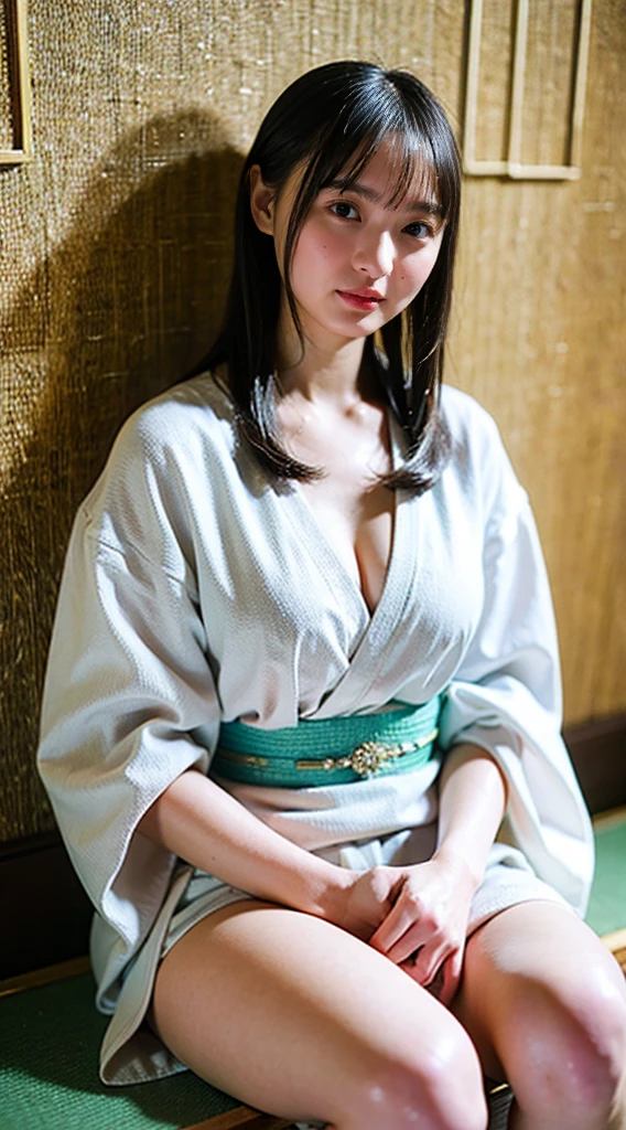 masterpiece, highest quality, 4K, Ultra-high resolution, mishoujo, Painting, Beautiful eyes and fine face, figure, Beautiful details, high resolution figure, Shine_white_particle, One girl, Small breasts、Large Breasts、High 、Japanese、Japanese Idols、A kind smile、おっぱい