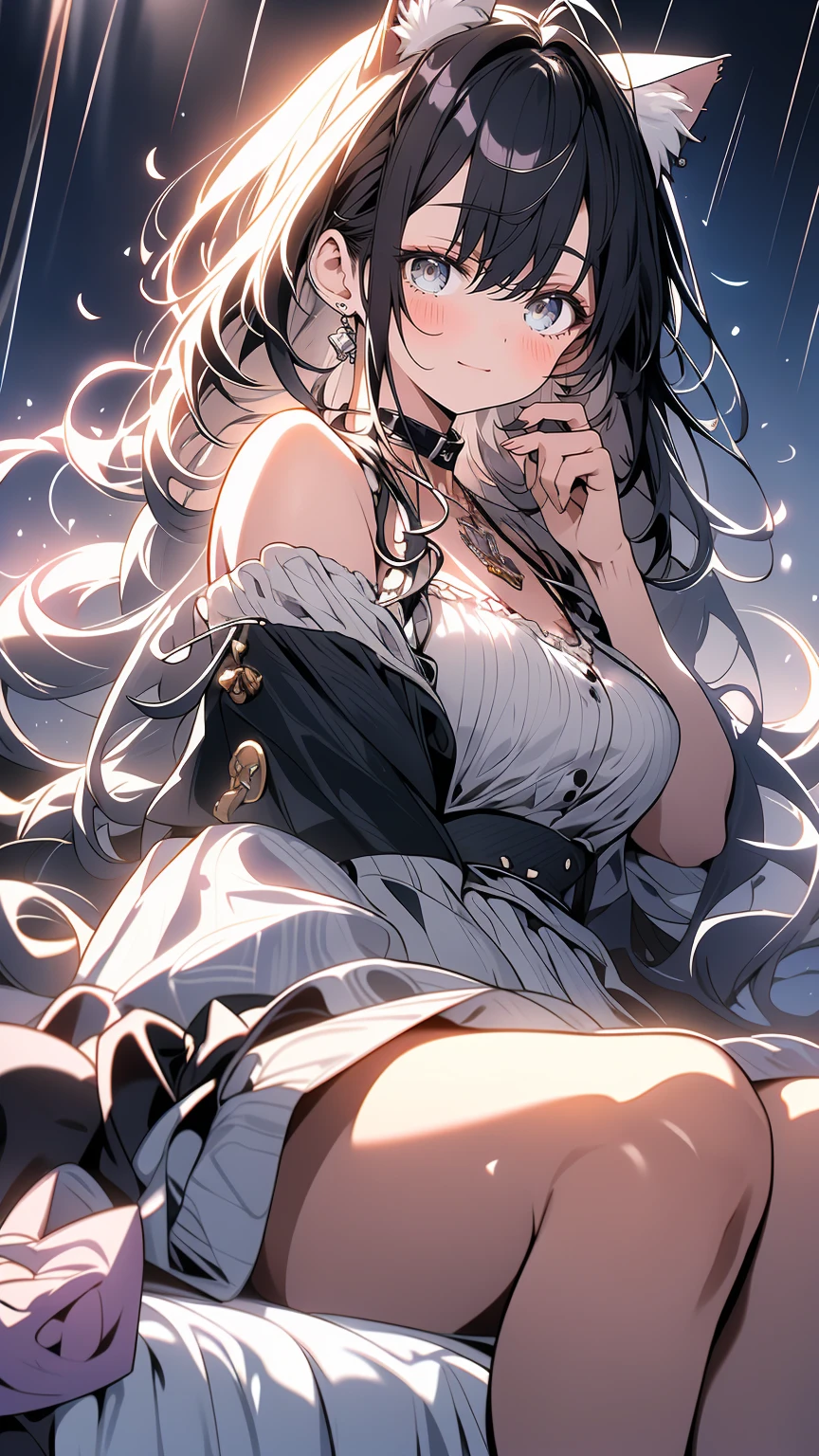 (ghosty:1.85) (doctor:1.5) girl, (white doctor coat:1.4), (spirit, spiritual:1.2), 1girl, perfect and well designed glowing shiny eyes, (beautiful detailed eyes:1.05), natural medium breasts, slim body, beautiful and delicate cute face, (face detail), ((realistic face)), pores, ((pale grey skin)), detailed skin, realistic skin, (((bioluminescence))), ((shiny skin)), (multicolored gradation skin), (monster girl:1.25), human face, medium length hair, hair voluminous, (((((multicolored gradation hair))))), (dark-haired:1.65), super high resolution, 8k, parameters Best quality, (masterpiece:1.4), (magic accessories:1.4), bracelets, extremely detailed thick tight ((dark grey:0.85), (green:1.2), (pink:0.5)) medical outfit, (shirt:1.4), skirt, (standing nipples under cloth:1.2), (neckline:1.3), (cleavage:1.1), decolette, Young Girl, Little Beast, (Smile:0.9), (pale Skin:1.85), ultra detailed, photorealistic, ((Real image)), (best quality:1.4), super high resolution, (Realistic 2.0), More details, (((1girl))), {(medical ward:1.2)|(doctor office:1.2)}, (beautiful and aesthetic:1.2), (fractal art:1.4), (cinematic light:1.1), (close DUTCH ANGLE:1.2), 16K, HDR, RTX, Ray Tracing, Radiosity, Anisotropic Filtering, Subsurface Scattering, (((magic lights))), metallic reflections, Detailed, Realistic, 4k highly detailed digital art, (cool_color), extremely detailed CG unity 8k wallpaper, vibrant colors, (seductive pose:1.6)