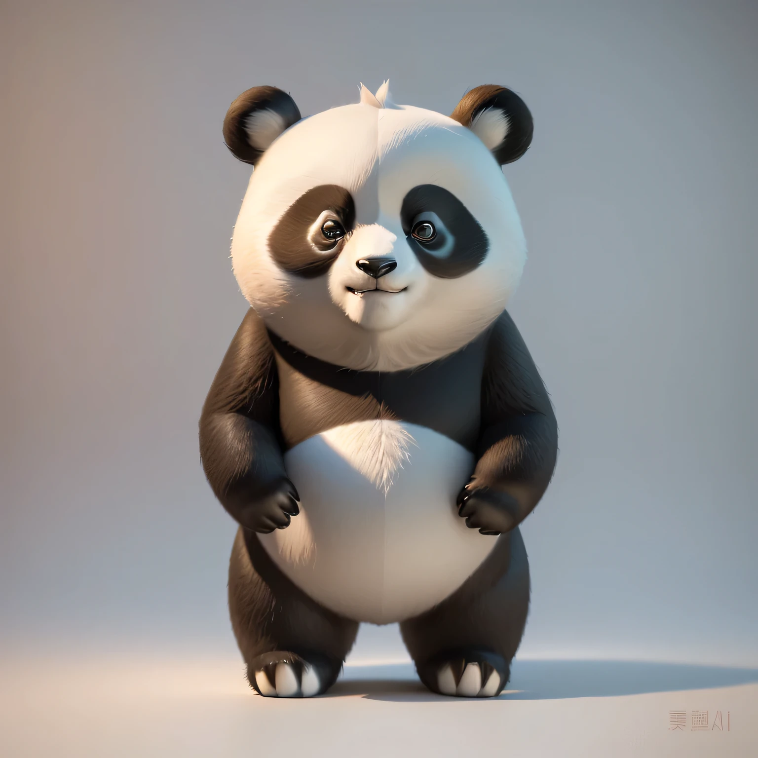 a close up of a panda bear standing on its hind legs, Lovely 3 d render, Lovely panda, author:Russell Dongjun Lu, Lovely Numbers, by Fei Danxu, author jeonseok lee, panda, panda panda panda, a Lovely giant panda, author:Yang J, pixar Lovely character design, author Bayard Wu, Lovely! C4D, High detail cartoon