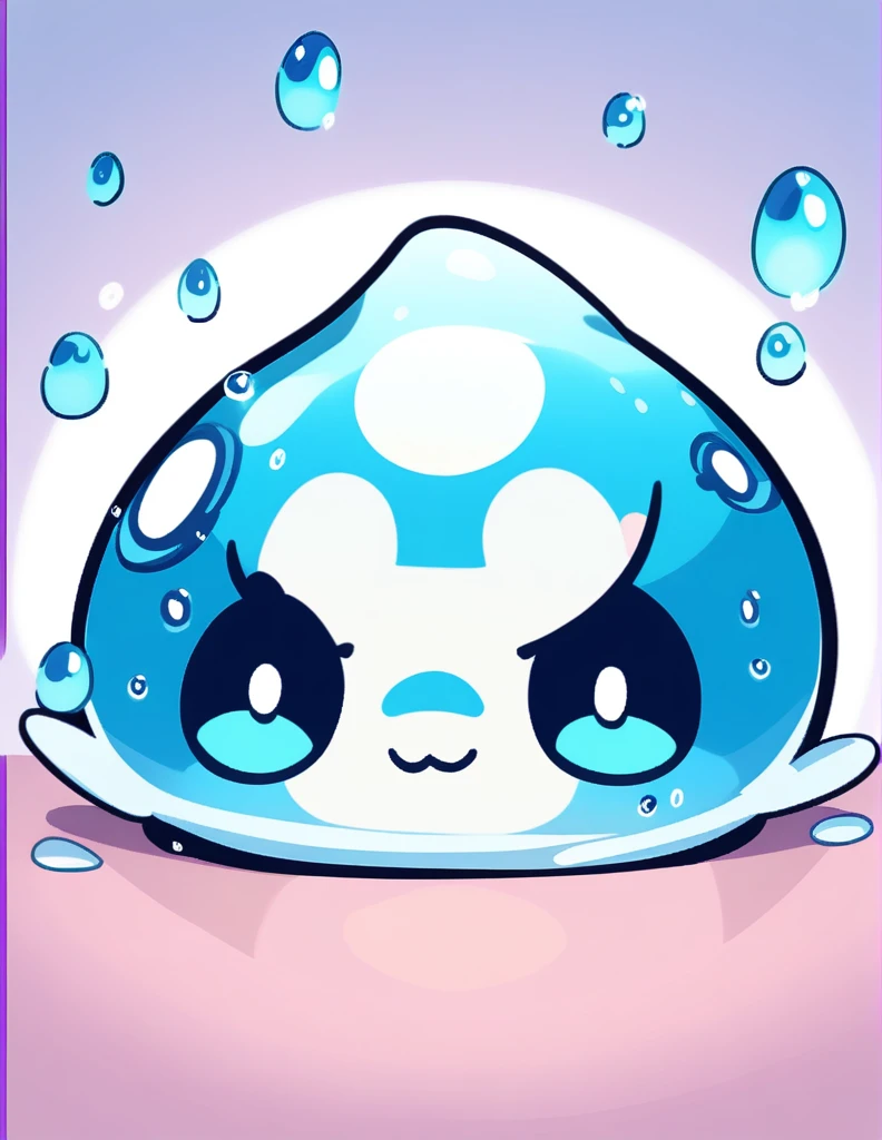 Cartoon style water droplets character