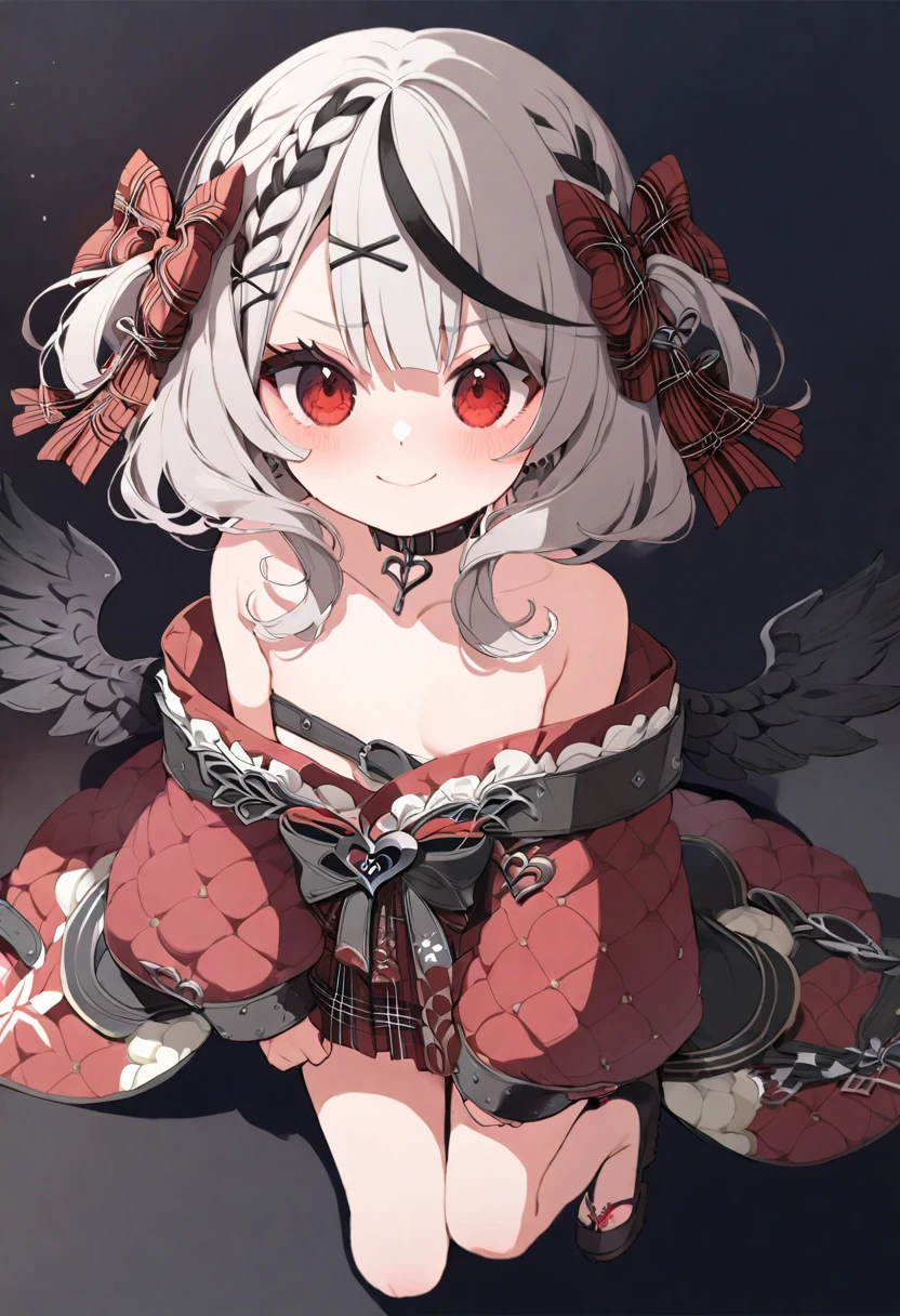 (masterpiece), (best quality), perfect face, beautiful girl, white background background, delicate and beautiful face and eyes, dark intense shadow,
1 girl, vtuber style, cool girl, hololive, , Sakamata Chloe, kimono, small chest, clavicle, winking, smile, (full body), looking at viewer, standing,